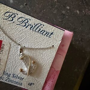 Rebrilliant Silver Anchor Pendant Necklace